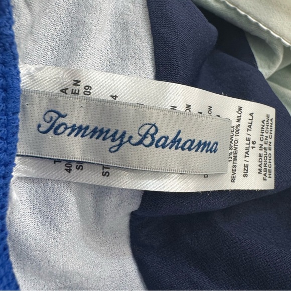 Tommy Bahama Colorful Colorblock V Neck One Piece Swimsuit 16 - Picture 6 of 8